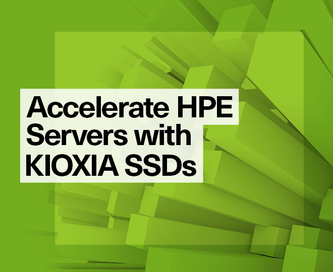 Acelere os servidores HPE com SSDs KIOXIA