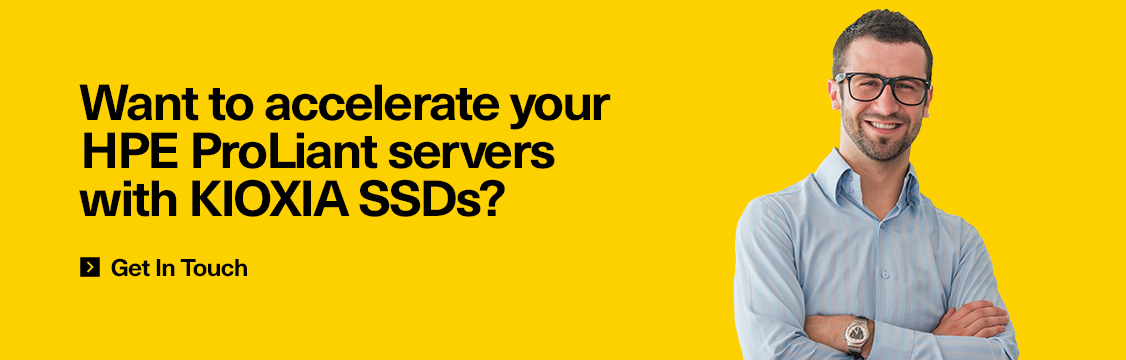 Quer acelerar seus servidores HPE ProLiant com SSDs KIOXIA?
