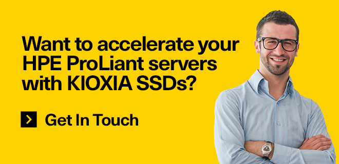 ¿Desea acelerar sus servidores HPE ProLiant con SSD KIOXIA?